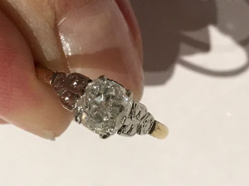 ANTIQUE OLD CUT DIAMOND ENGAGEMENT RING - ADDITIONAL PHOTO 2