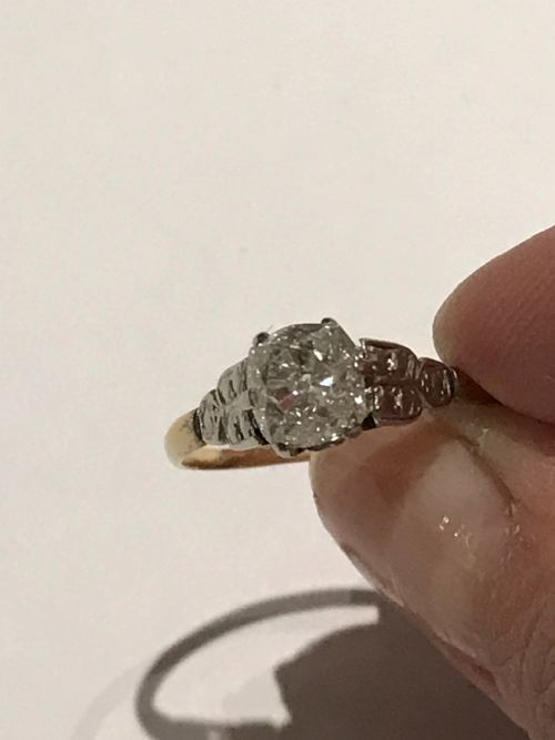 ANTIQUE OLD CUT DIAMOND ENGAGEMENT RING - ADDITIONAL PHOTO 4