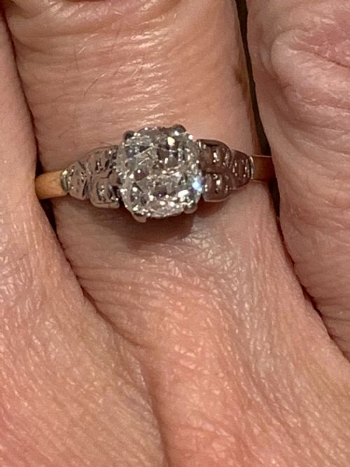 ANTIQUE OLD CUT DIAMOND ENGAGEMENT RING - ADDITIONAL PHOTO 5