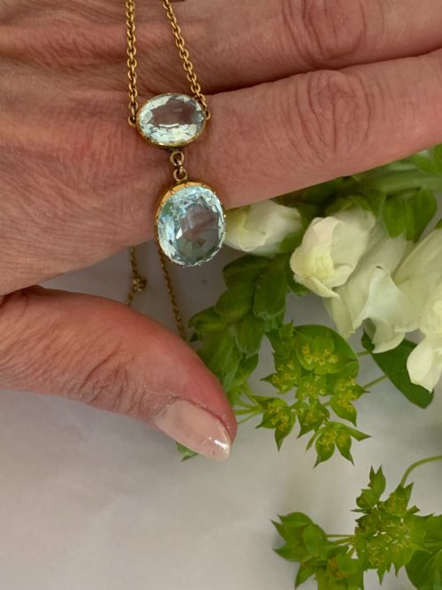AQUAMARINE EDWARDIAN NECKLACE - ADDITIONAL PHOTO 6