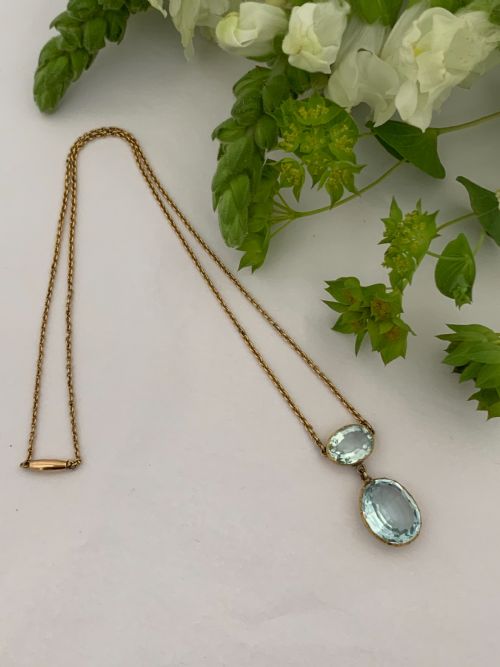 AQUAMARINE EDWARDIAN NECKLACE - ADDITIONAL PHOTO 7