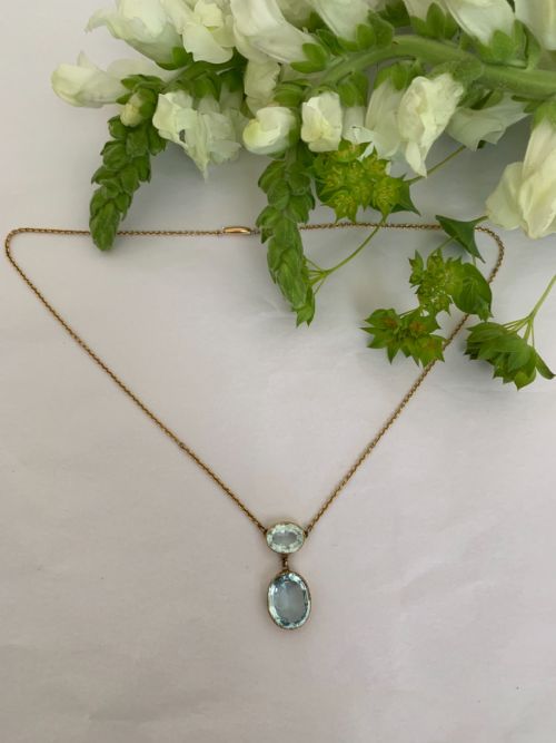 AQUAMARINE EDWARDIAN NECKLACE - ADDITIONAL PHOTO 8