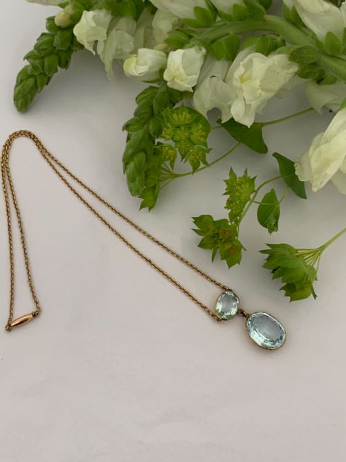 AQUAMARINE EDWARDIAN NECKLACE - ADDITIONAL PHOTO 9