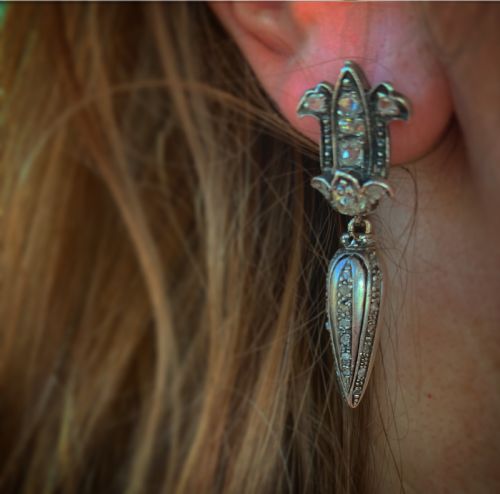 ANTIQUE OLD CUT DIAMOND EARRINGS - ADDITIONAL PHOTO 1