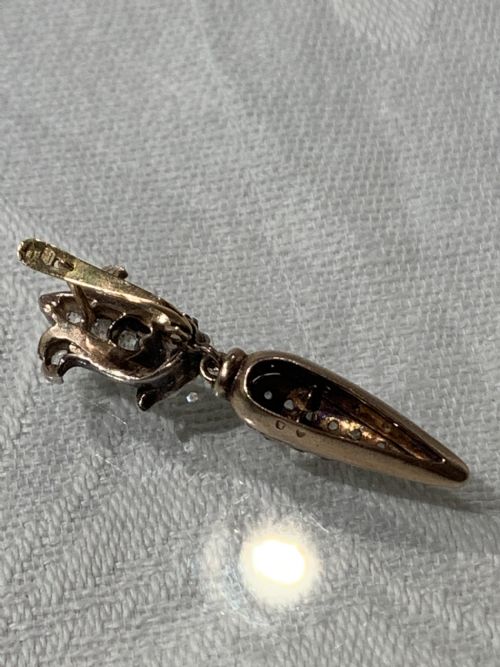 ANTIQUE OLD CUT DIAMOND EARRINGS - ADDITIONAL PHOTO 4