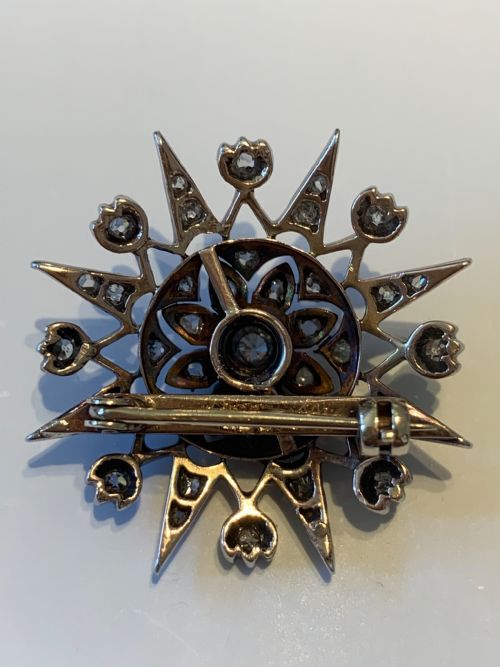 VICTORIAN DIAMOND STAR BROOCH - ADDITIONAL PHOTO 1