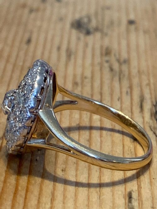 DIAMOND CLUSTER VICTORIAN OLD CUT RING - ADDITIONAL PHOTO 2