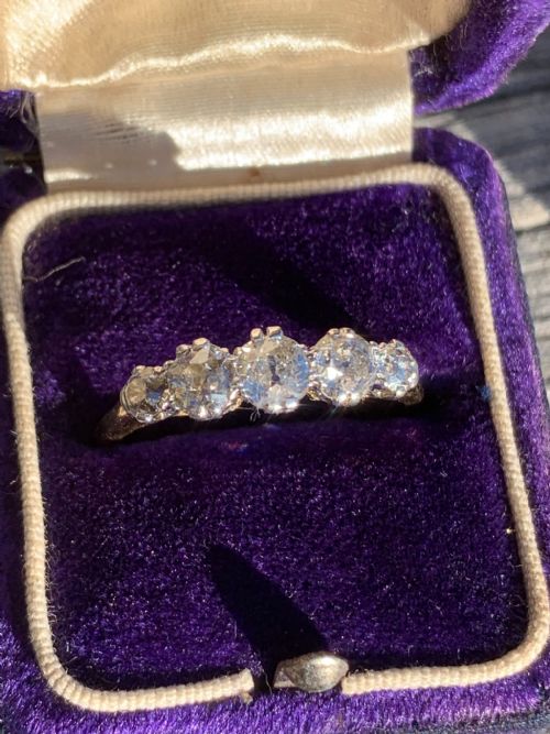 diamond antique 18ct gold engagement ring - CATEGORY: ANTIQUE JEWELLERY - DATED 1920