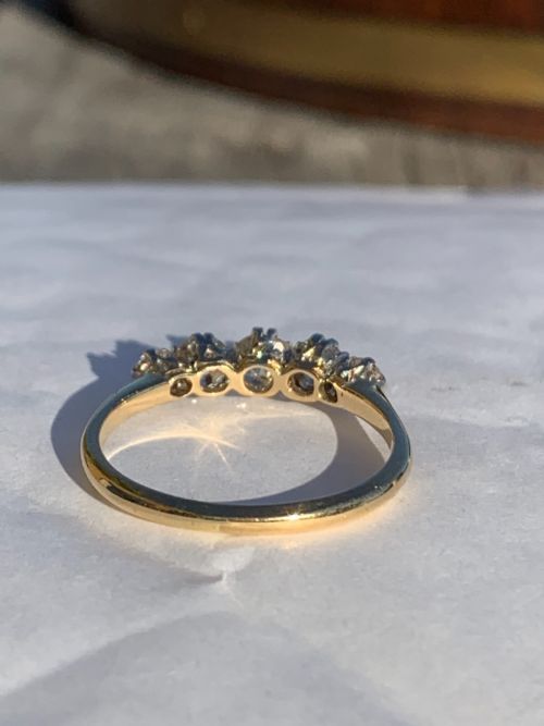 DIAMOND ANTIQUE 18CT GOLD ENGAGEMENT RING - ADDITIONAL PHOTO 2