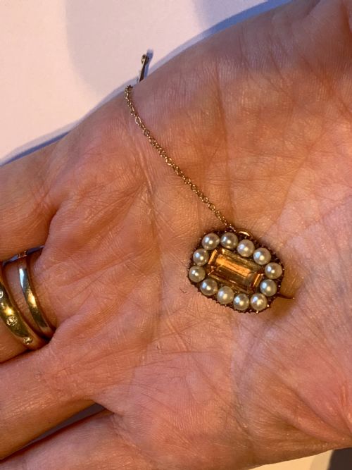 GEORGIAN IMPERIAL TOPAZ BROOCH - ADDITIONAL PHOTO 3