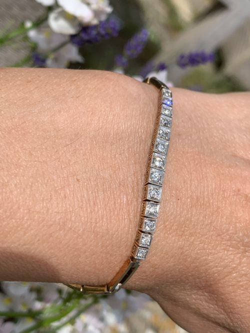 ART DECO DIAMOND BRACELET - ADDITIONAL PHOTO 12
