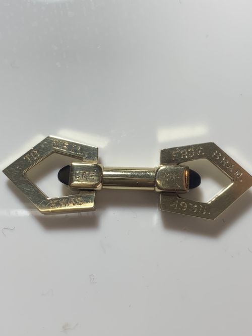 ART DECO 9CT GOLD ONYX CUFFLINKS - ADDITIONAL PHOTO 5