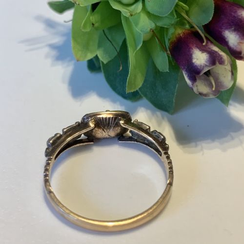 GEORGIAN GARNET AND DIAMOND RING - ADDITIONAL PHOTO 3
