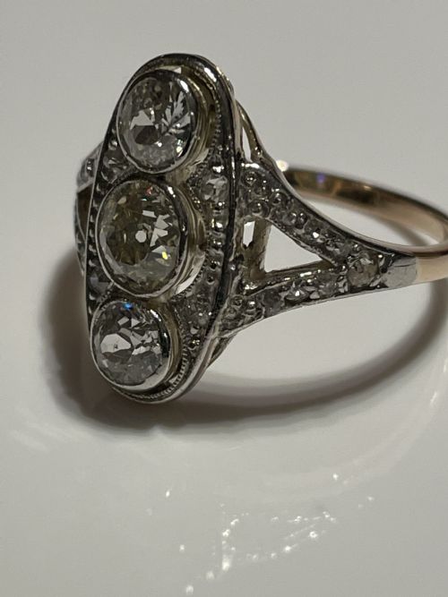 DIAMOND ANTIQUE PANEL RING - ADDITIONAL PHOTO 12