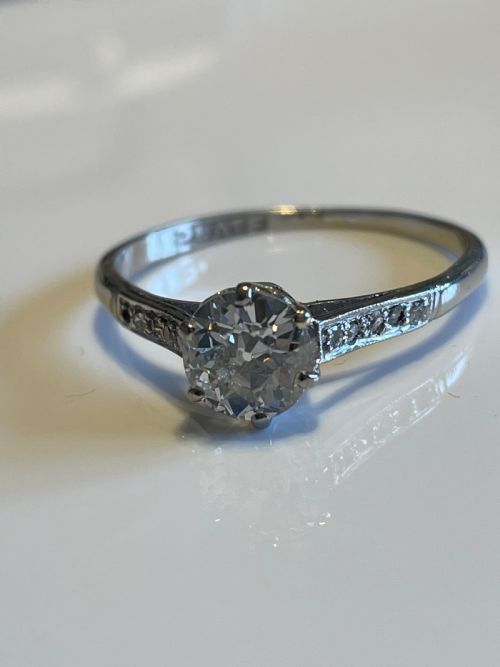 11CT OLD EUROPEAN CUT DIAMOND SOLITAIRE RING - ADDITIONAL PHOTO 4