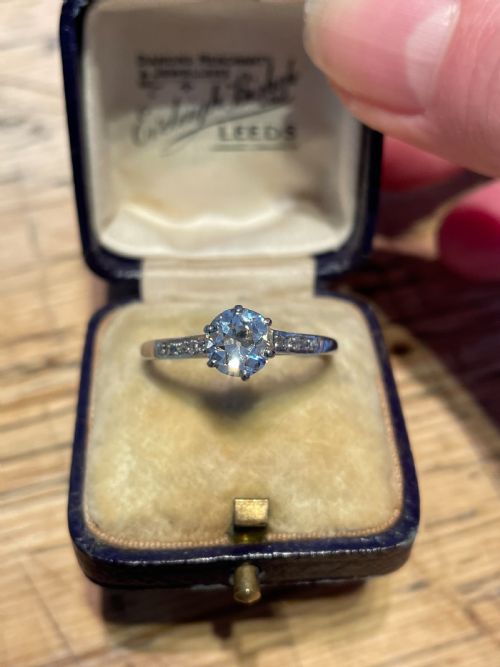 11CT OLD EUROPEAN CUT DIAMOND SOLITAIRE RING - ADDITIONAL PHOTO 5