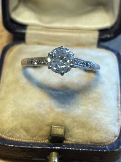 11CT OLD EUROPEAN CUT DIAMOND SOLITAIRE RING - ADDITIONAL PHOTO 7