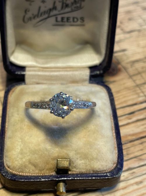 11CT OLD EUROPEAN CUT DIAMOND SOLITAIRE RING - ADDITIONAL PHOTO 10