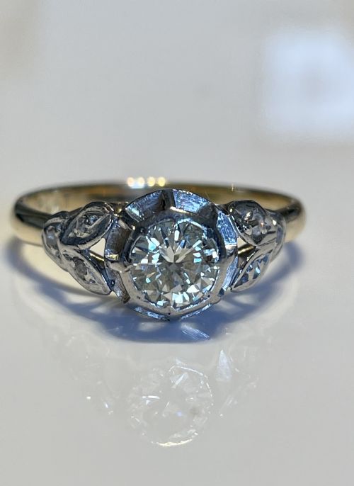 ART DECO 08CT DIAMOND RING - ADDITIONAL PHOTO 6