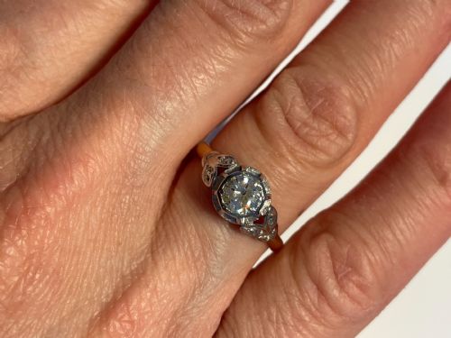 ART DECO 08CT DIAMOND RING - ADDITIONAL PHOTO 8