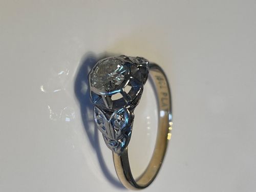 ART DECO 08CT DIAMOND RING - ADDITIONAL PHOTO 10