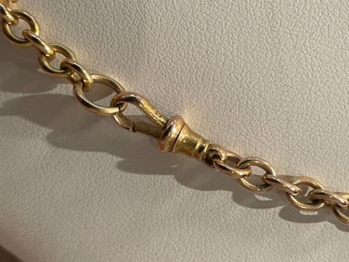 15CT GOLD EDWARDIAN WATCH CHAIN - ADDITIONAL PHOTO 2