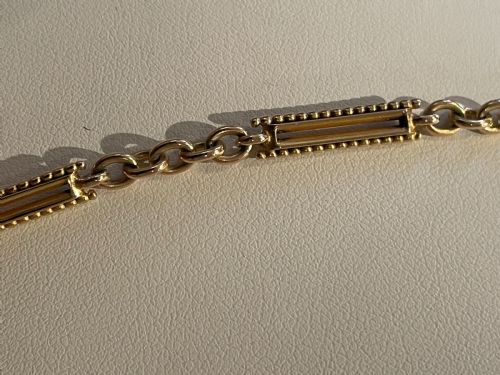 15CT GOLD EDWARDIAN WATCH CHAIN - ADDITIONAL PHOTO 3