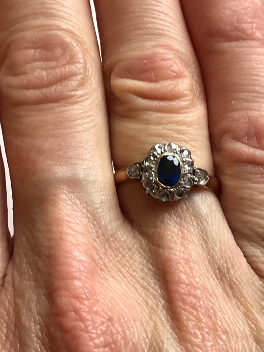 A Victorian Rose Cut Diamond and Sapphire View V