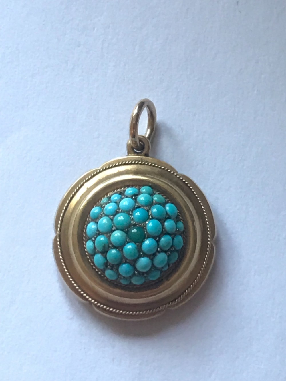 Victorian Turquoise 18ct Gold Pendant