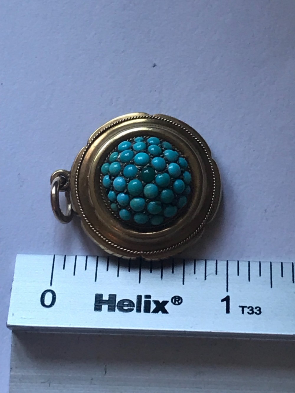 Victorian Turquoise 18ct Gold Pendant View IV