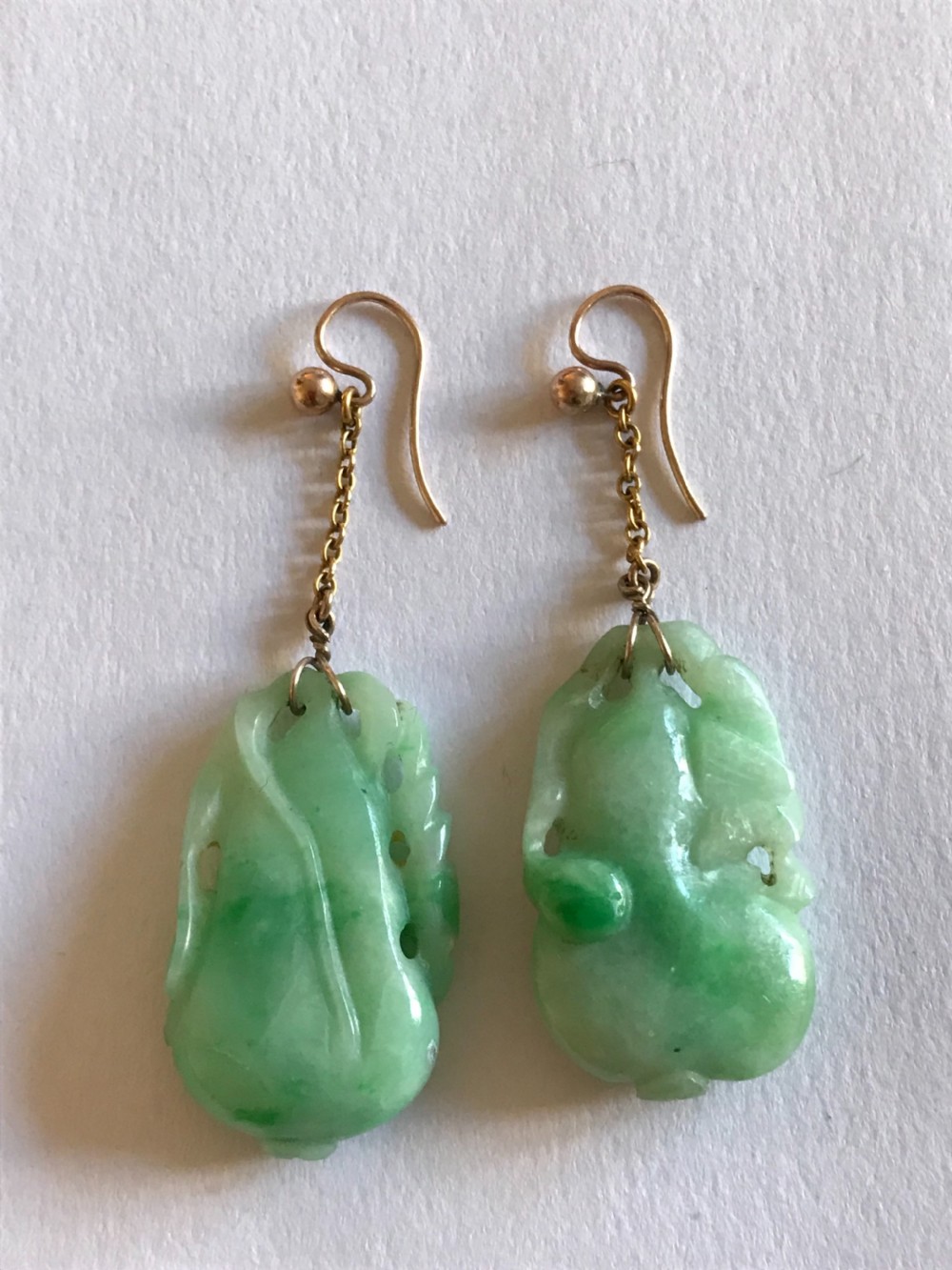 Jade Gourd Antique Earrings