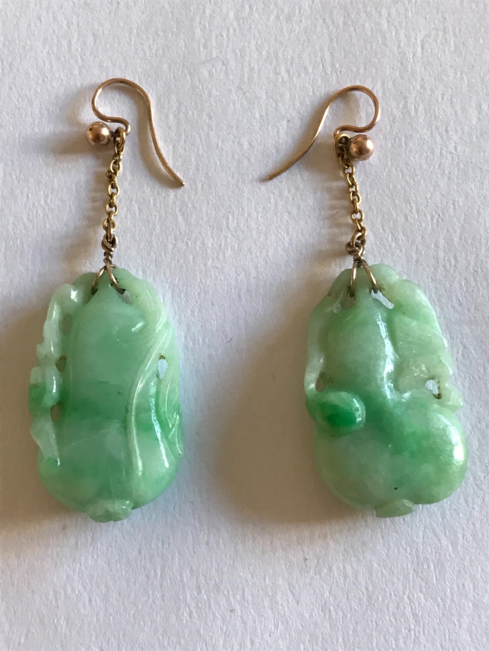 Jade Gourd Antique Earrings View III