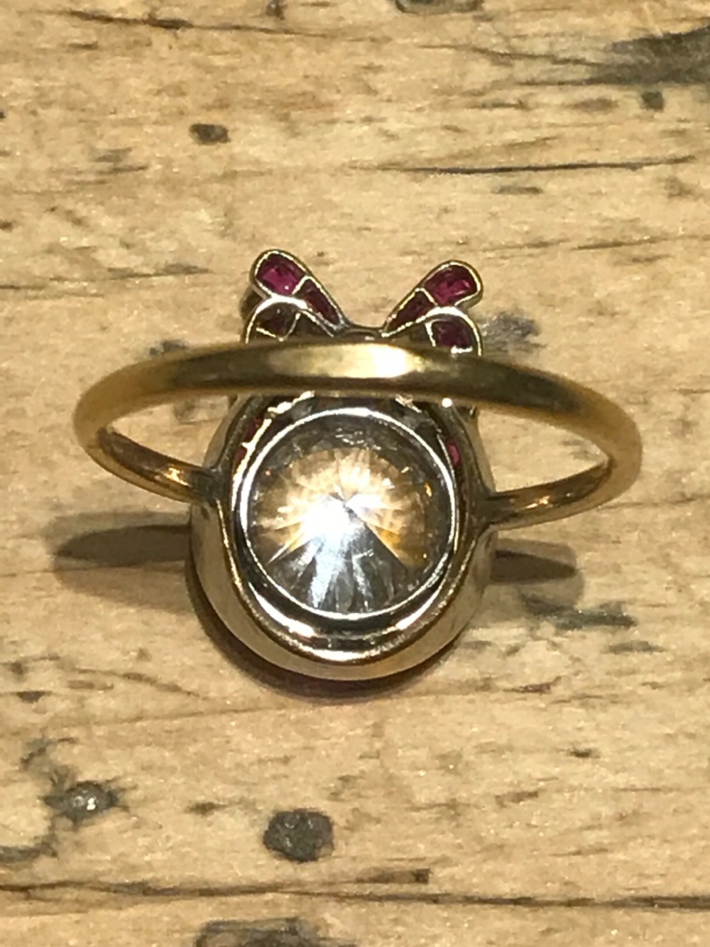 An Edwardian Zircon and Ruby Ring View IV