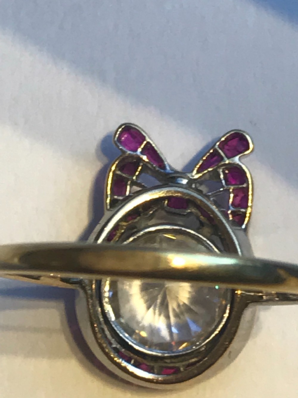 An Edwardian Zircon and Ruby Ring View V