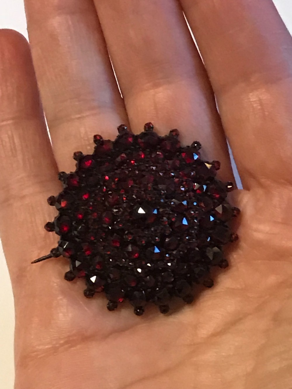 Bohemian Garnet Victorian Brooch View II