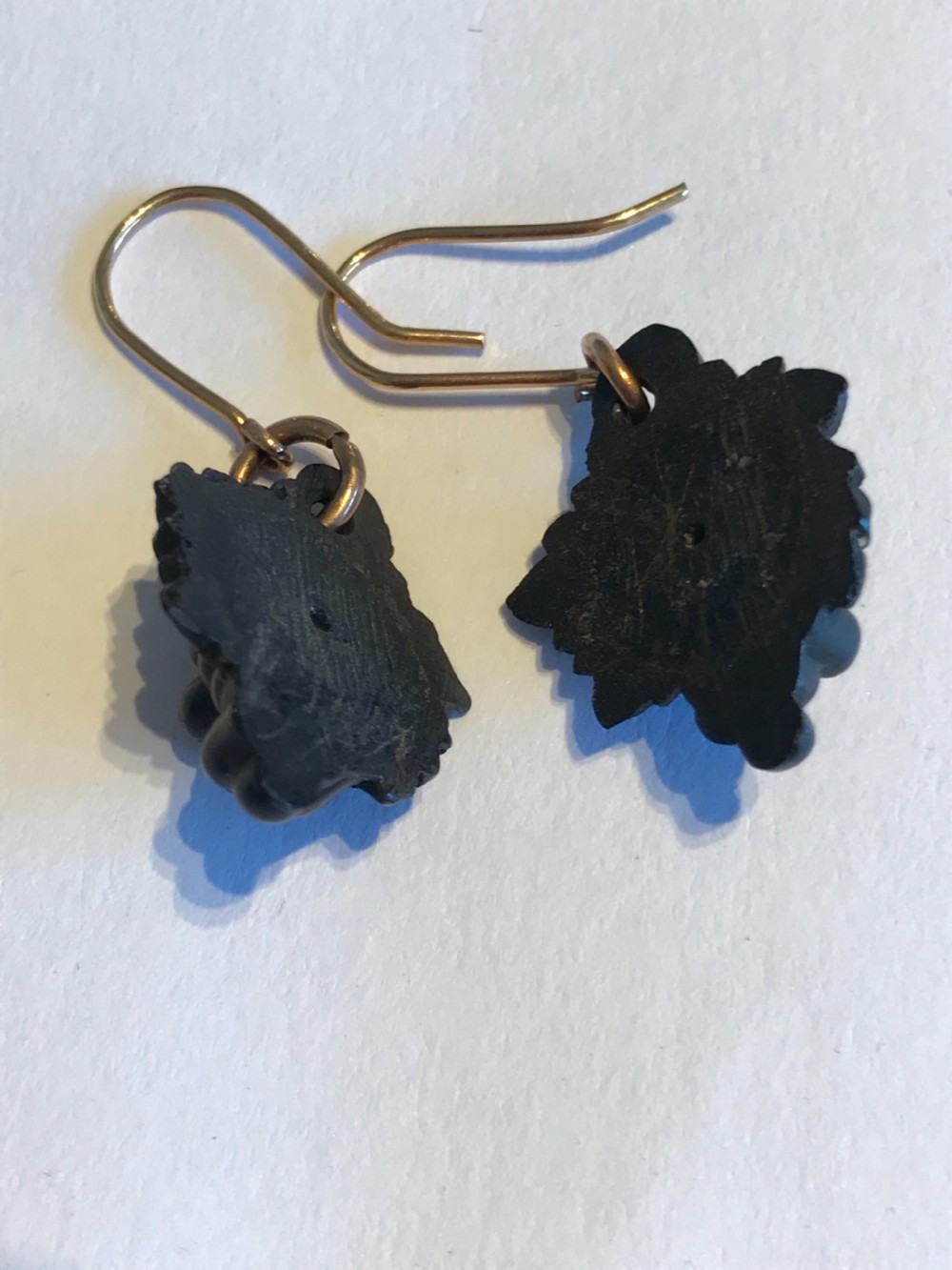 Victorian Carved Vine Earrings View III