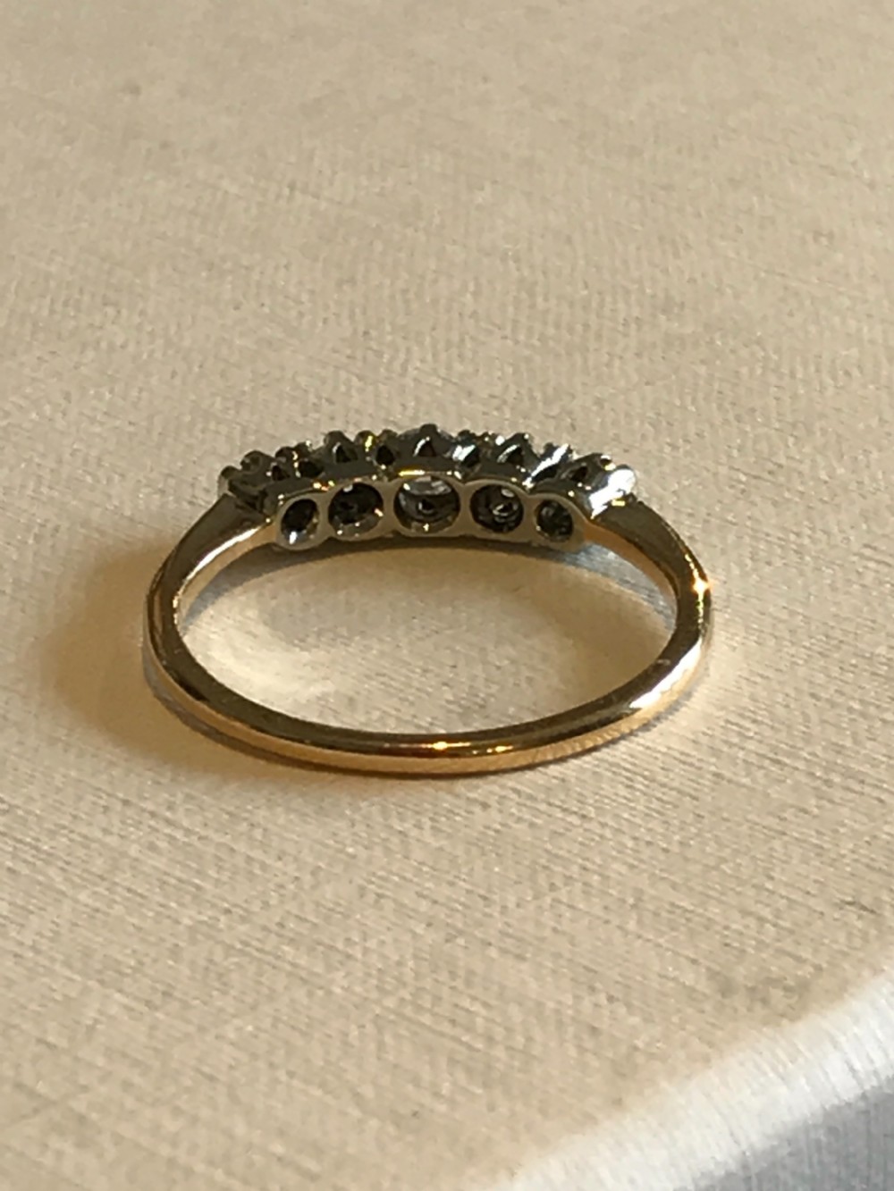 Old Cut Diamond 0.4ct 18k and Platinum Ring View IV