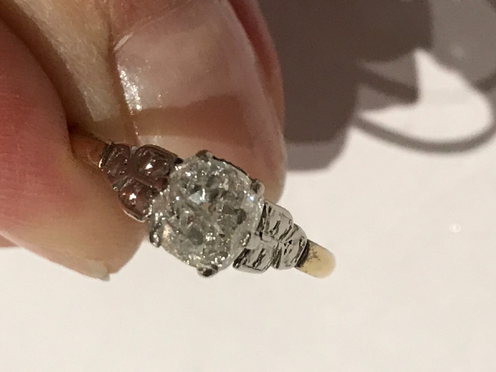 Antique Old Cut Diamond Engagement Ring View III