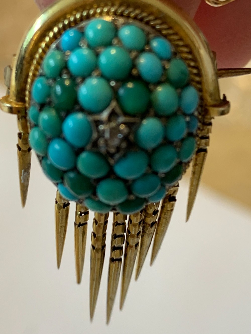 Victorian Turquoise Brooch Antique Brooch View VI