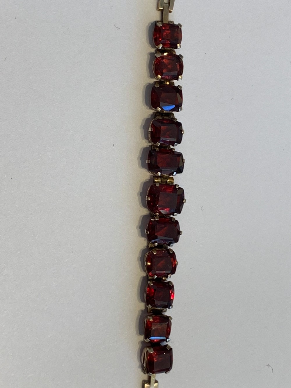 Edwardian 9ct Gold Garnet Bracelet View II