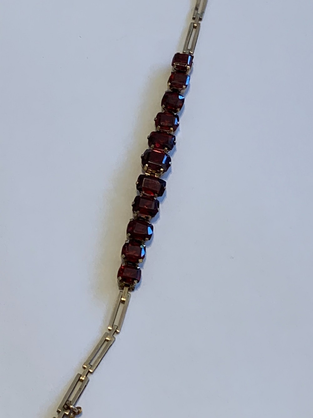 Edwardian 9ct Gold Garnet Bracelet View III