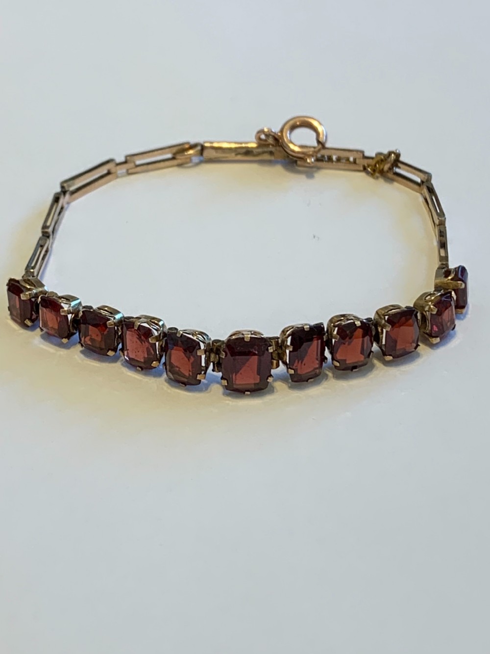 Edwardian 9ct Gold Garnet Bracelet View IV