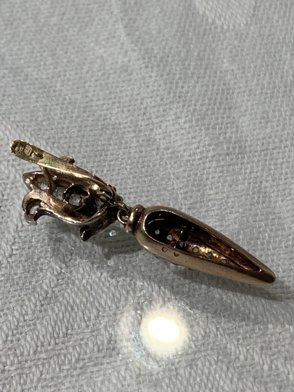 Antique Old Cut Diamond Earrings View V