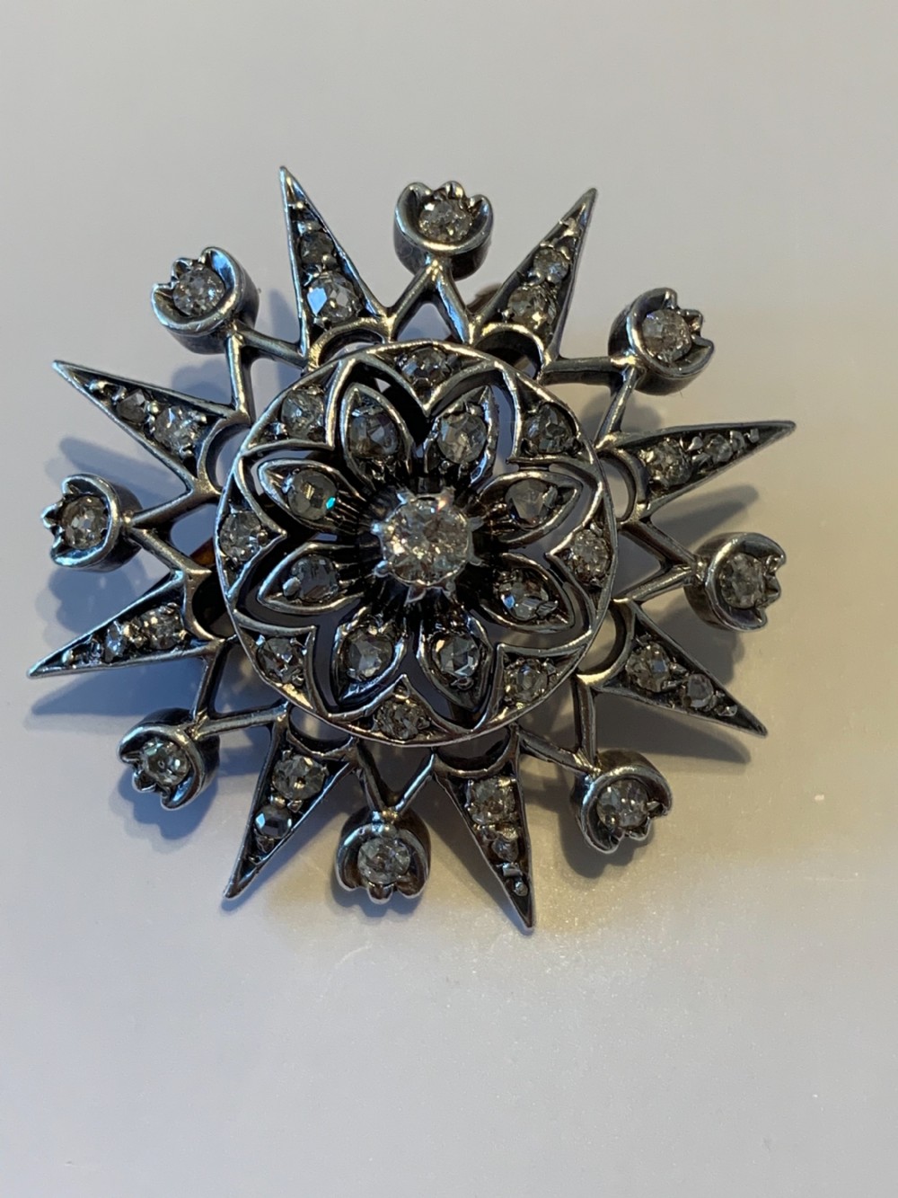 Victorian Diamond Star Brooch