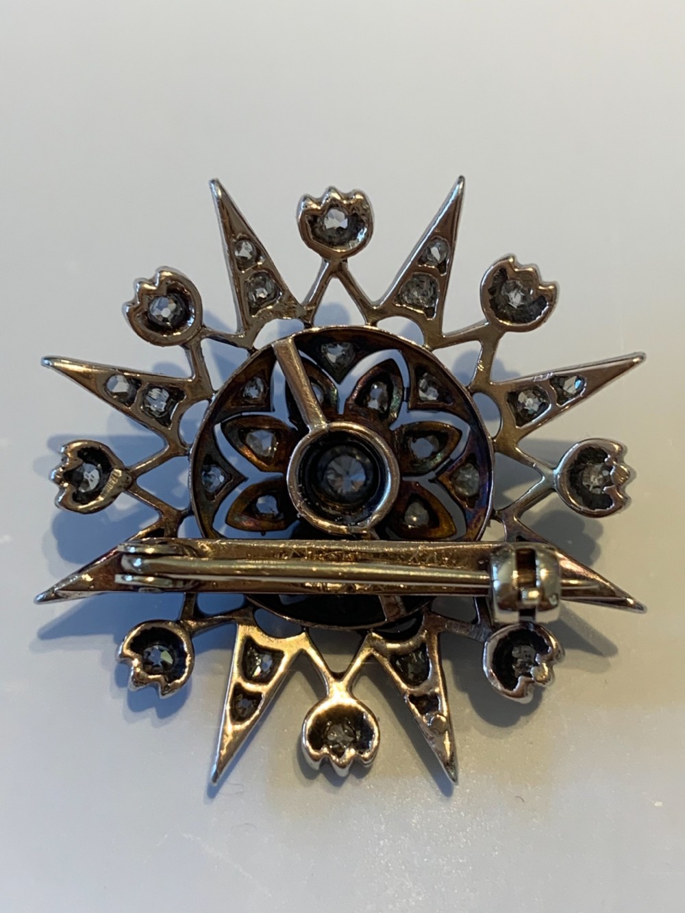 Victorian Diamond Star Brooch View II