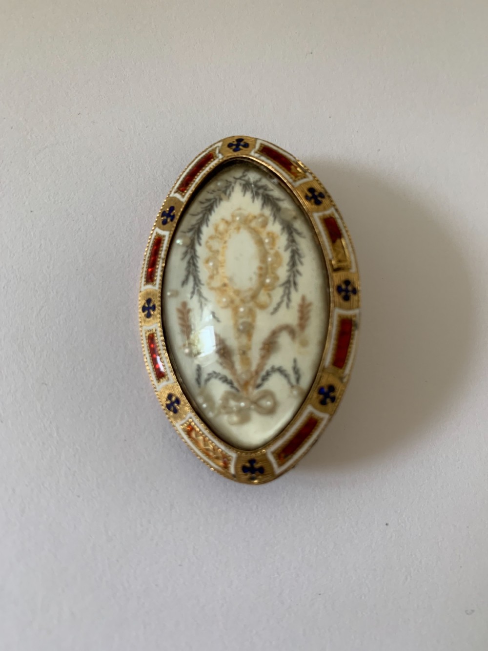 A Georgian Hair-work Mourning Brooch  View III