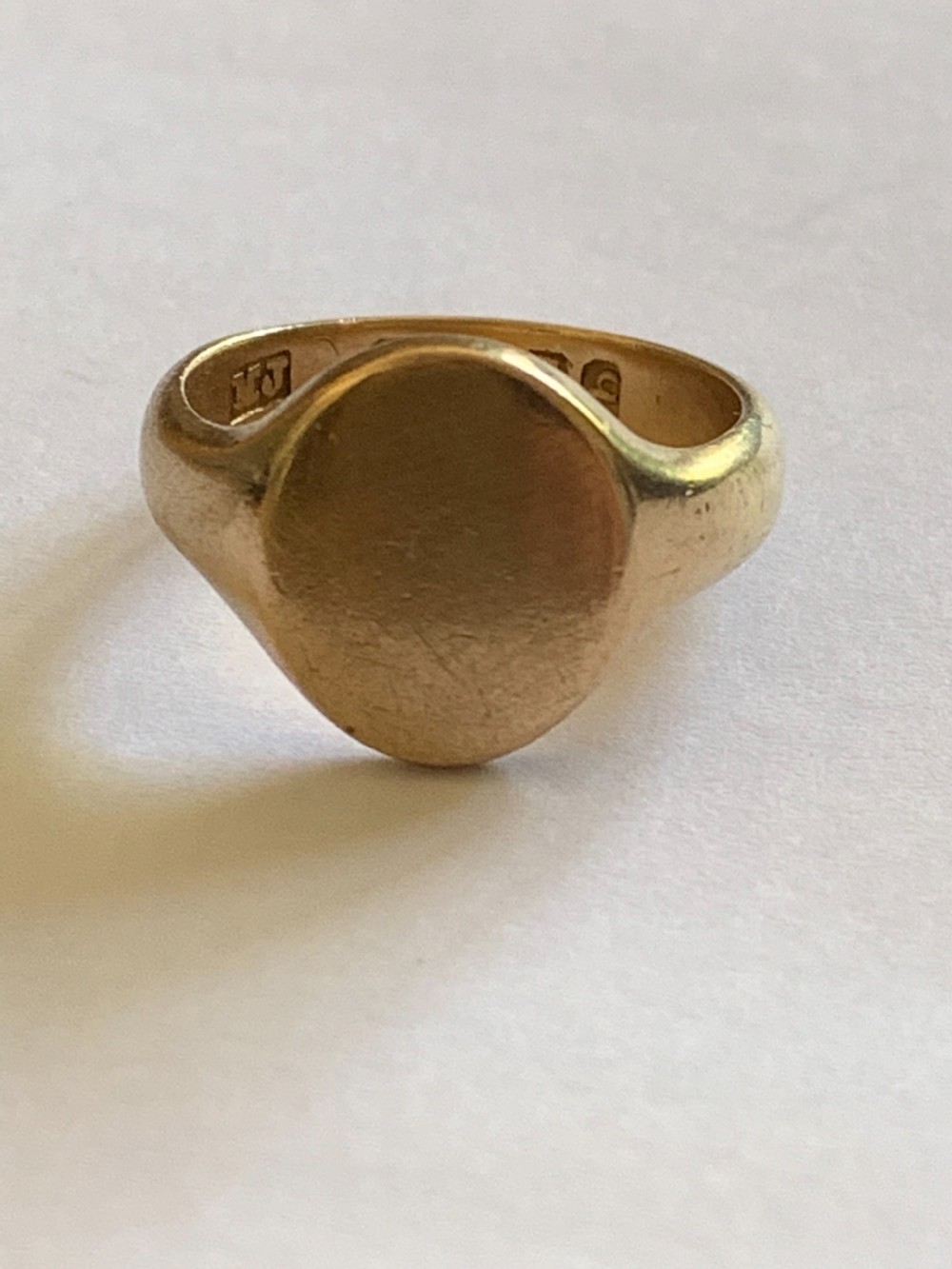 Edwardian Blank 18ct Gold Signet Ring