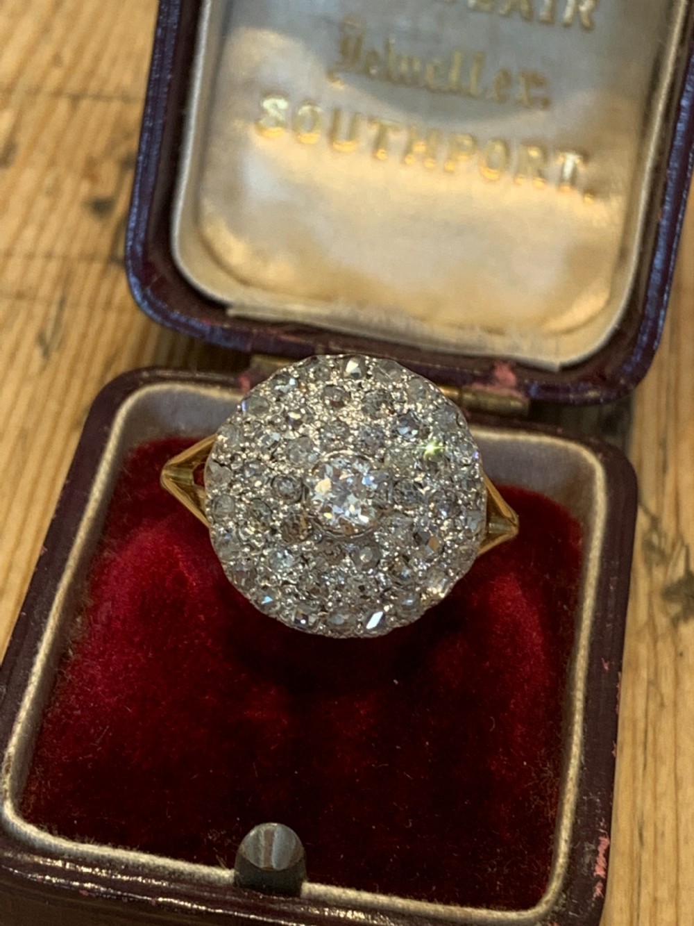 Diamond Cluster Victorian Old Cut Ring