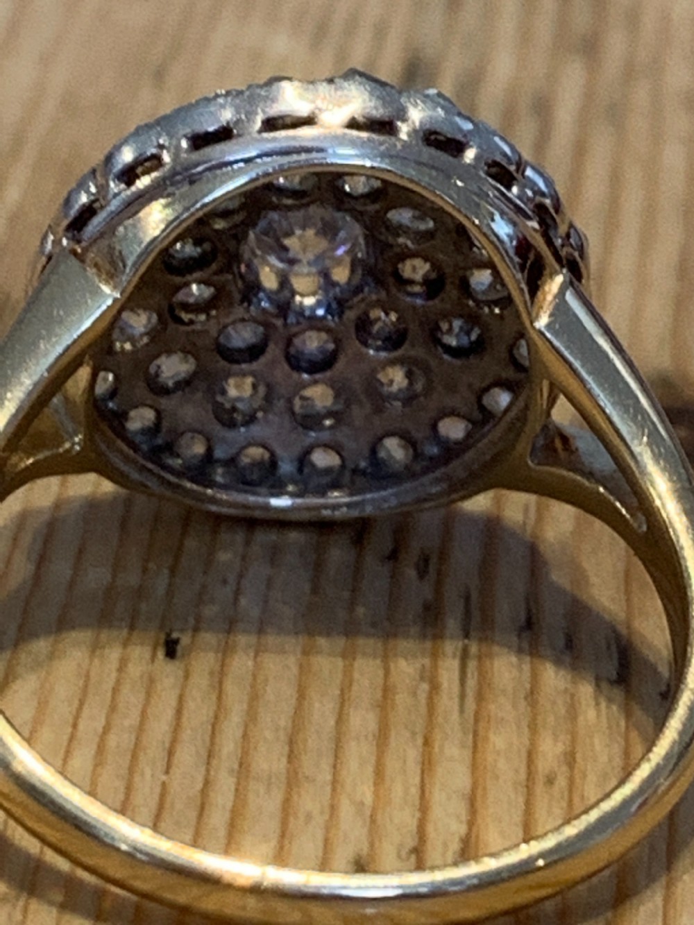 Diamond Cluster Victorian Old Cut Ring View II