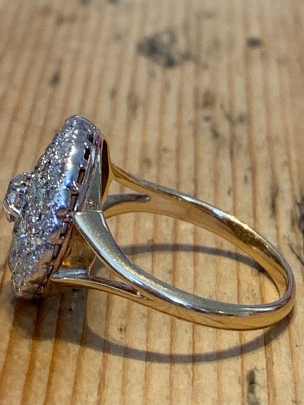 Diamond Cluster Victorian Old Cut Ring View III
